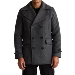 Quince Italian Wool Peacoat Heather Charcoal Men’s Size L